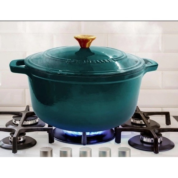 MUELLER HOME Other - MUELLER HOME 7.5 QT Enameled Cast Iron Dutch Oven COLOR EMERALD NEW
